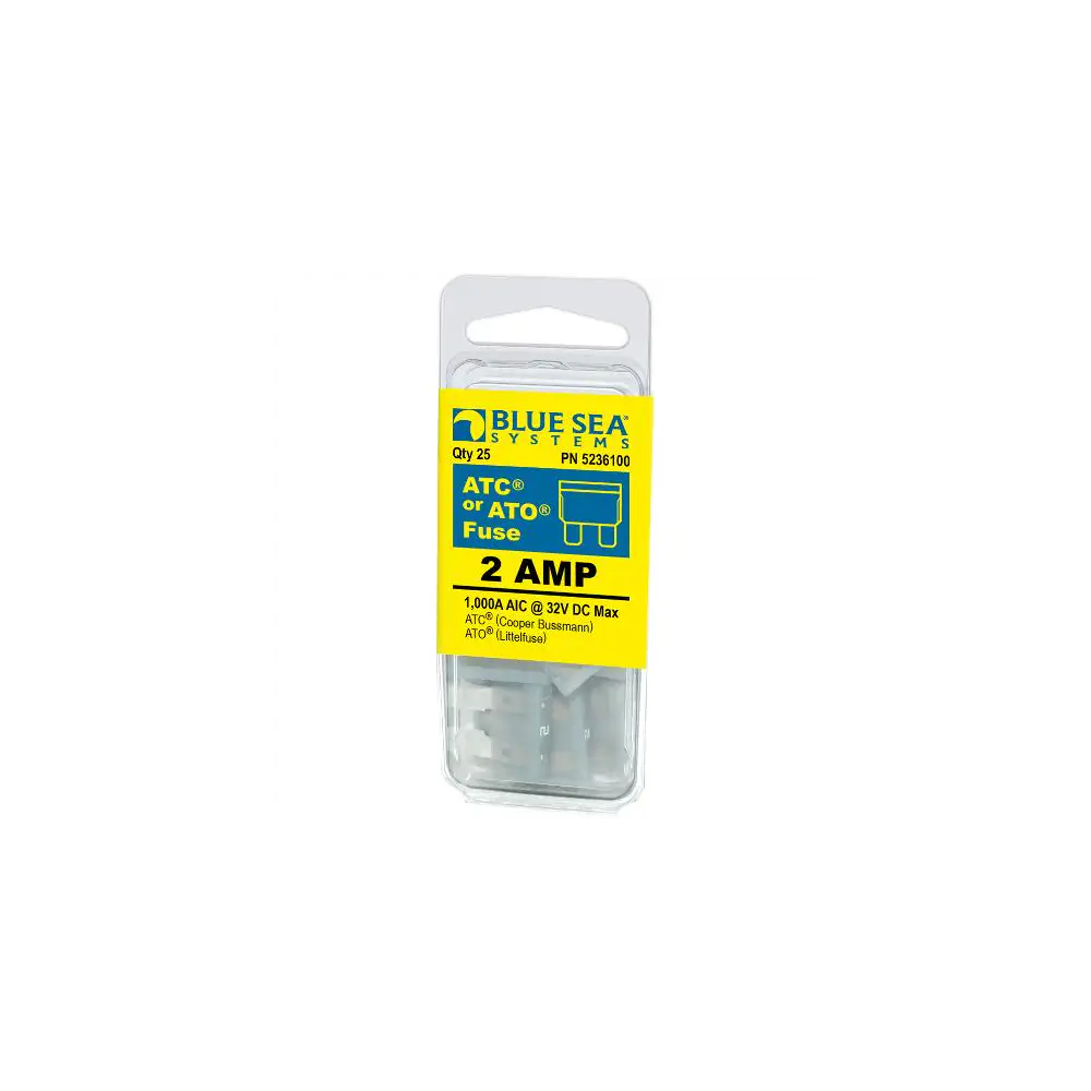 ATO/ATC Blade Fuse - 2 Amps/32 Volts DC - Pack Of 25 - BLS5236100-BSS